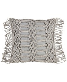 Macrame Decorative Pillow, 18" x 18"