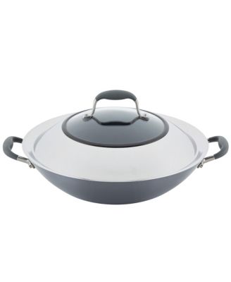Advanced Home Hard-Anodized Nonstick Wok with Side Handles, 14"