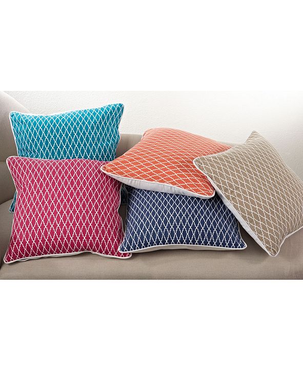 Saro Lifestyle Ikat Design Cotton Pillow - Cover Only, Set of 2, 18