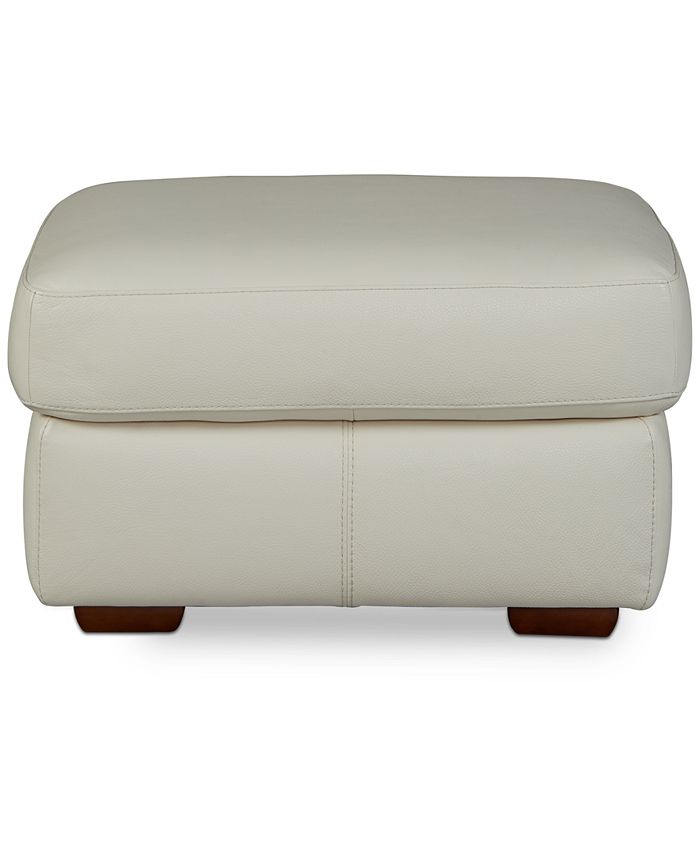 Furniture Jaspene 30" Leather Storage Ottoman, Created for Macy's