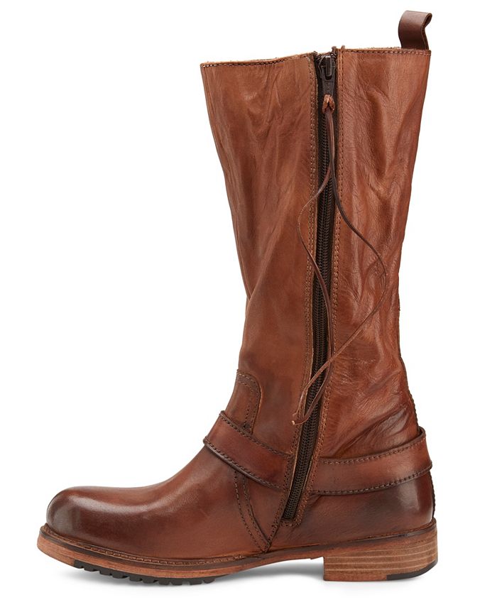 vintage foundry main croc embossed leather boot
