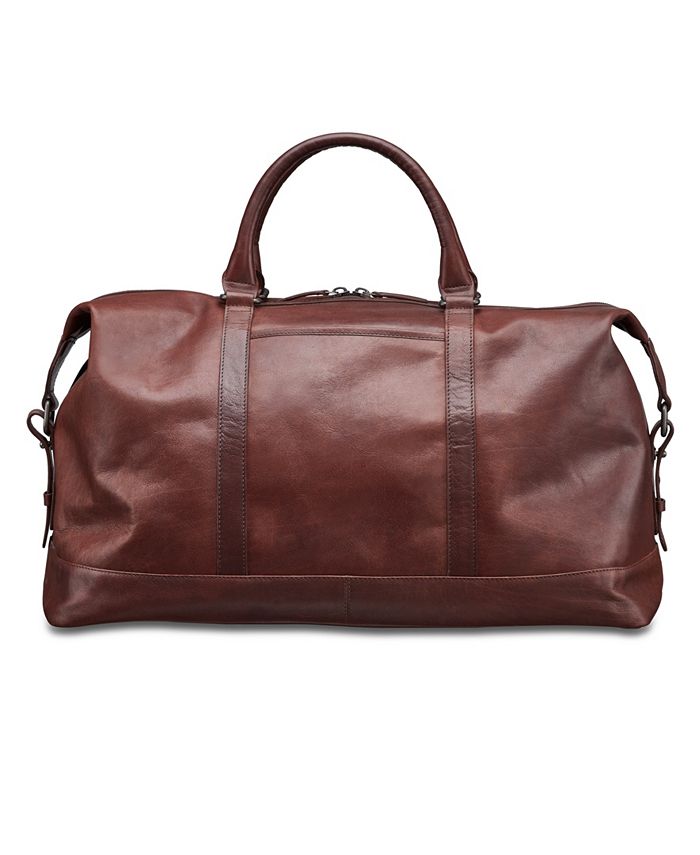 Leather duffle hot sale bag macys
