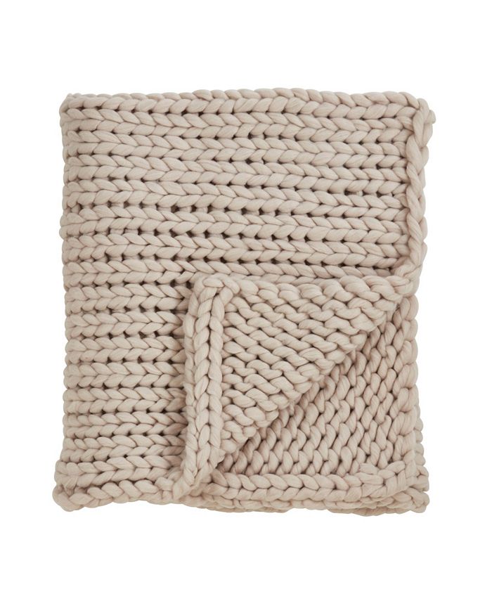 Saro Lifestyle Chunky Woven Knit Throw Macy's