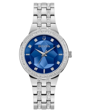 image of Bulova Women-s Phantom Stainless Steel & Crystal Bracelet Watch 32.5mm