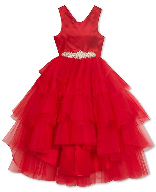 Rare Editions Big Girls Embellished Tiered Gown Reviews Macy S