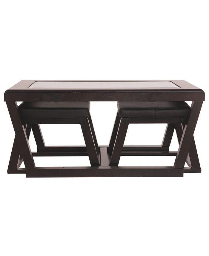 Signature Design By Ashley Ashley Furniture Kelton Coffee Table with Nesting Stools Macy's