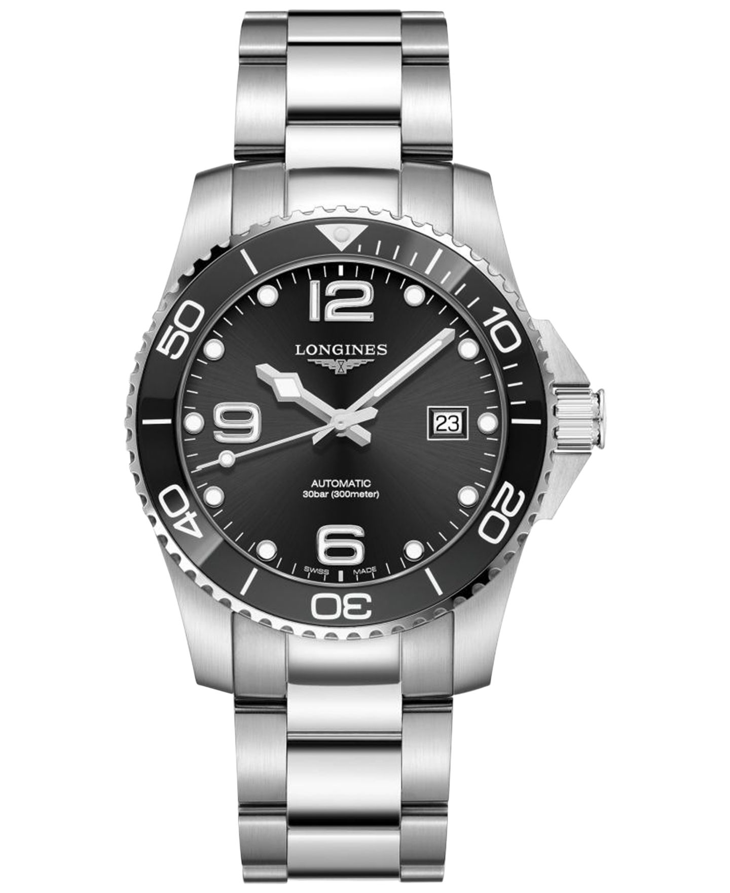 Мужские часы Longines Swiss Automatic HydroConquest Stainless Steel Bracelet Watch 41mm — фото 1