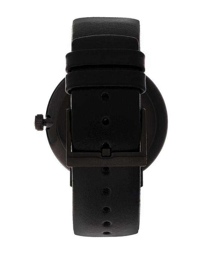 Calvin Klein Unisex High Noon Black Leather Strap Watch 40mm - Macy's
