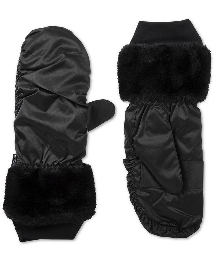 Isotoner Signature Women’s SleekHeat® Touchscreen Mittens with Faux Fur