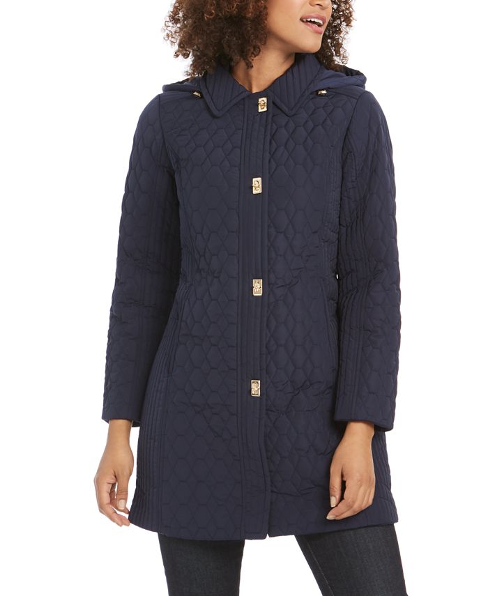 Jones New York Petite Hooded Raincoat - Macy's