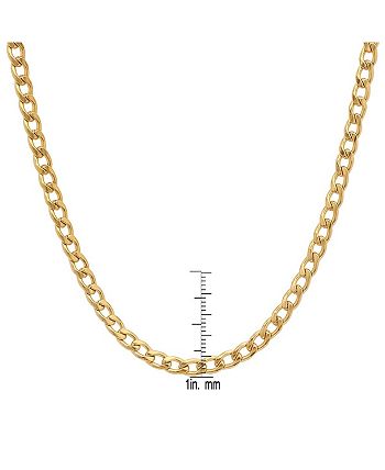 STEELTIME - Men's 18k Gold Plated Stainless Steel 24" Figaro Style Chain from