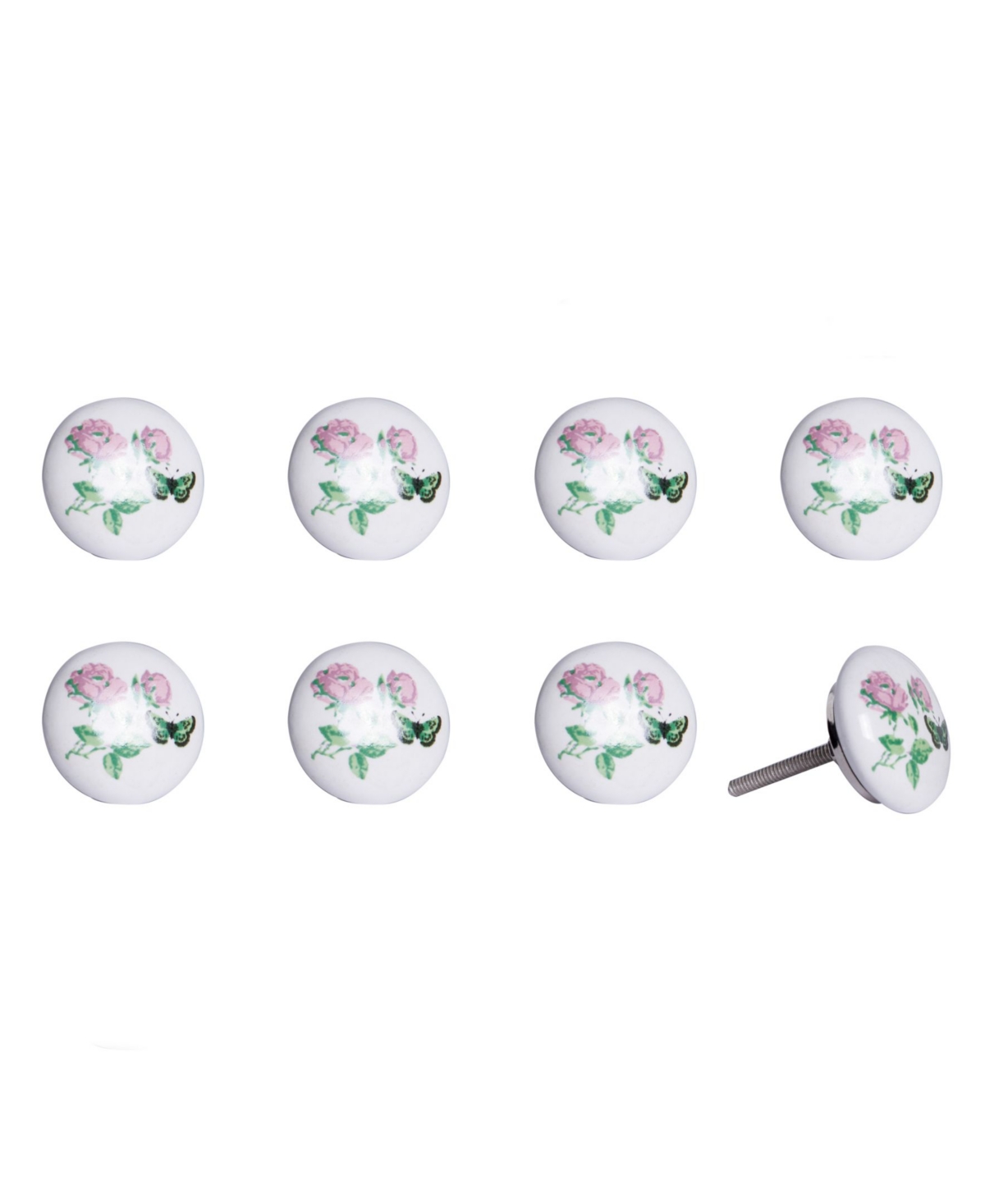 Knob-It Handpainted Ceramic Knob Set of 8