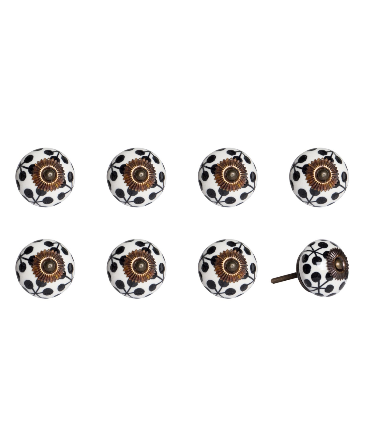 10157341 Knob-It Handpainted Ceramic Knob Set of 8 sku 10157341