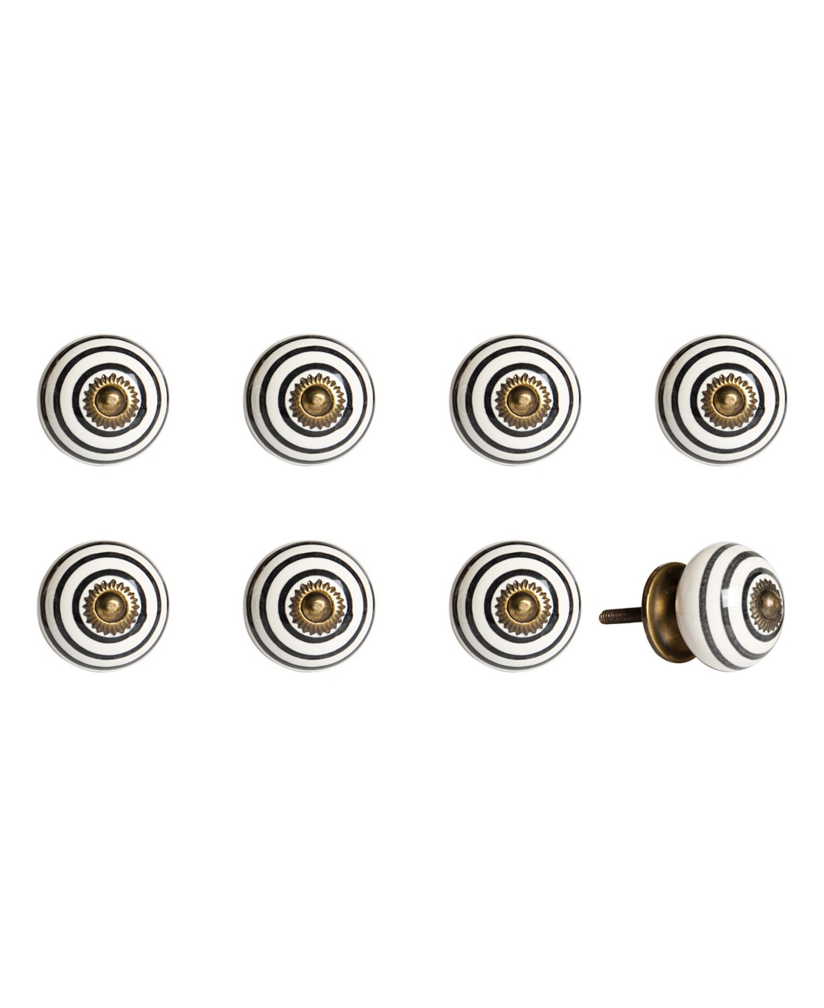 10157372 Knob-It Handpainted Ceramic Knob Set of 8 sku 10157372