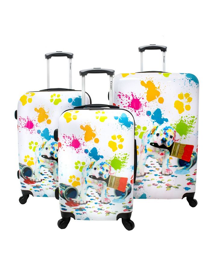 Chariot Paint 3Piece Hardside Luggage Set Macy's