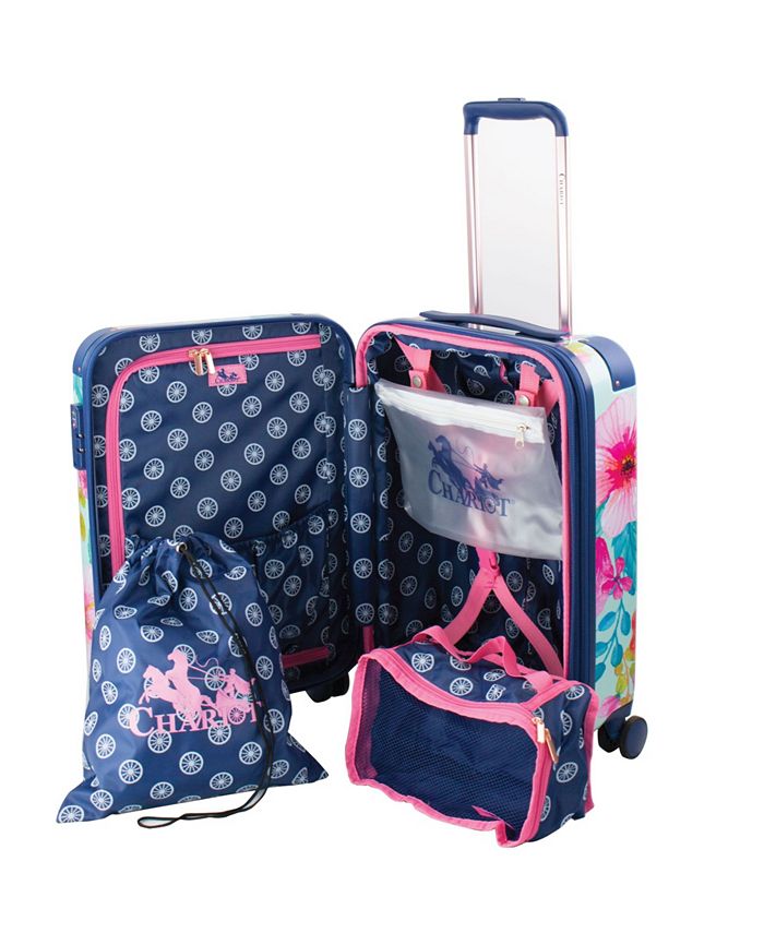 Chariot Floral 2 Piece 20" CarryOn and Beauty Case Set Macy's