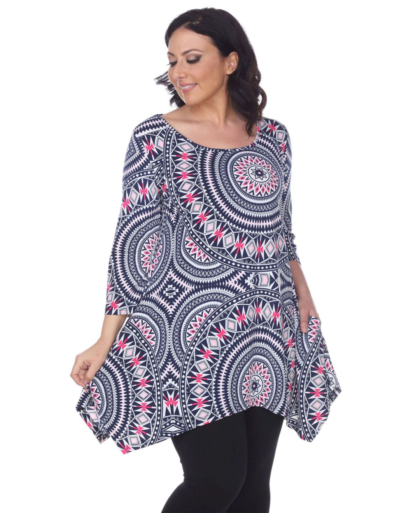 Женский топ White Mark Plus Size Maji Tunic, цвет: Красный — фото 2