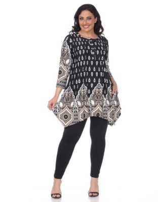 white mark plus size tunics