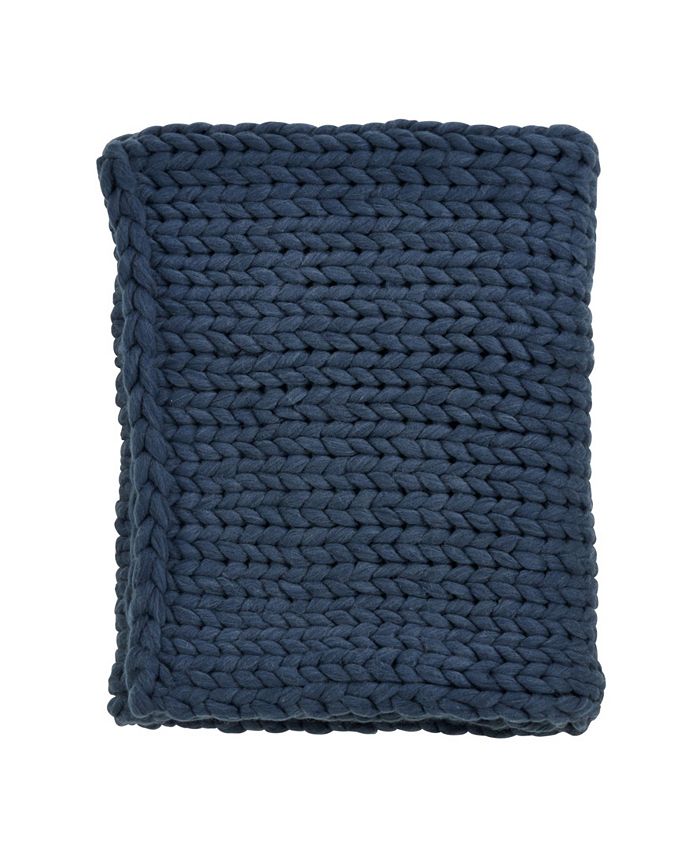 Saro Lifestyle Chunky Woven Knit Throw Macy's