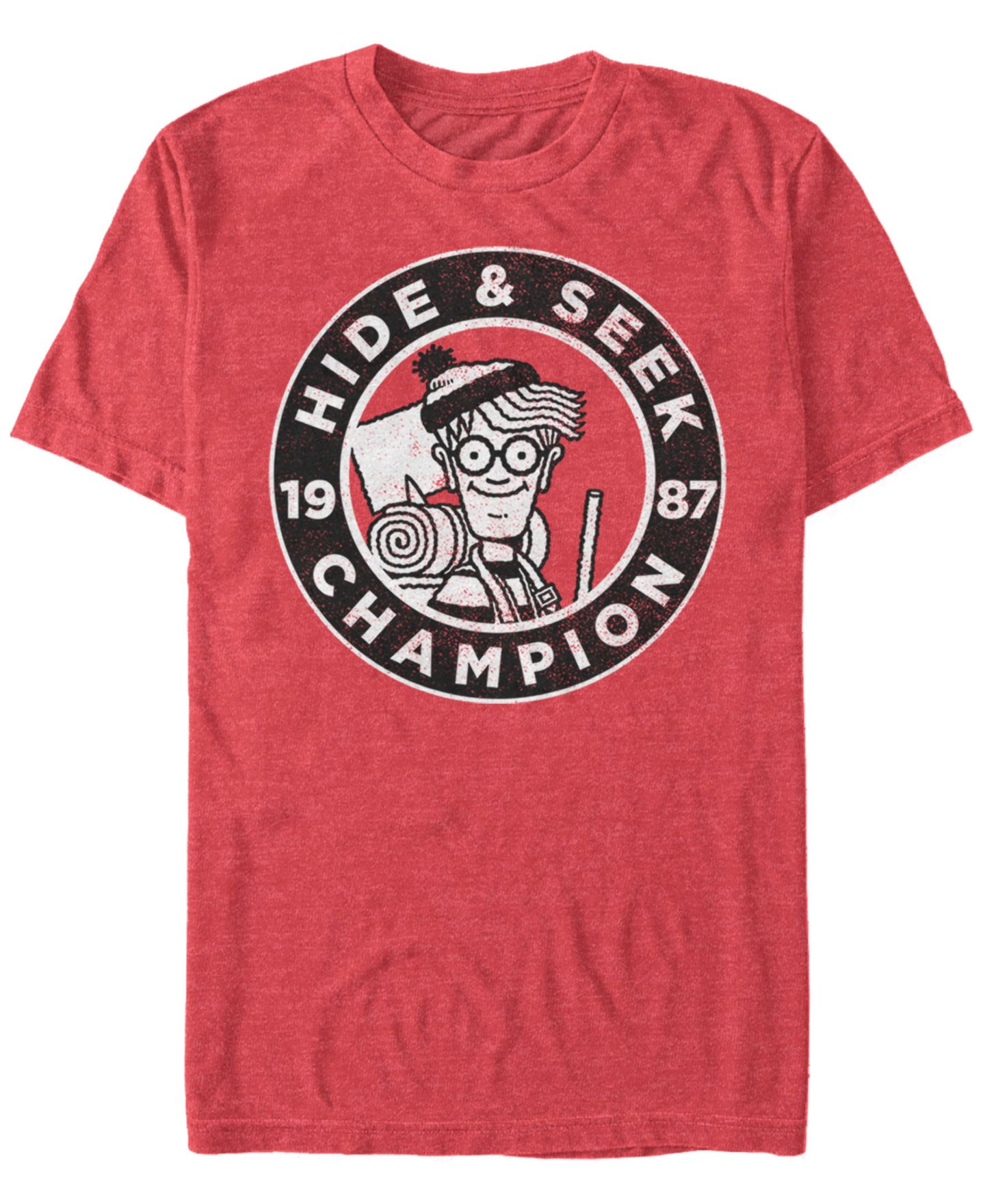Мужская футболка Fifth Sun Where's Waldo? Hide And Seek Champion Short Sleeve, цвет: Красный — фото 1