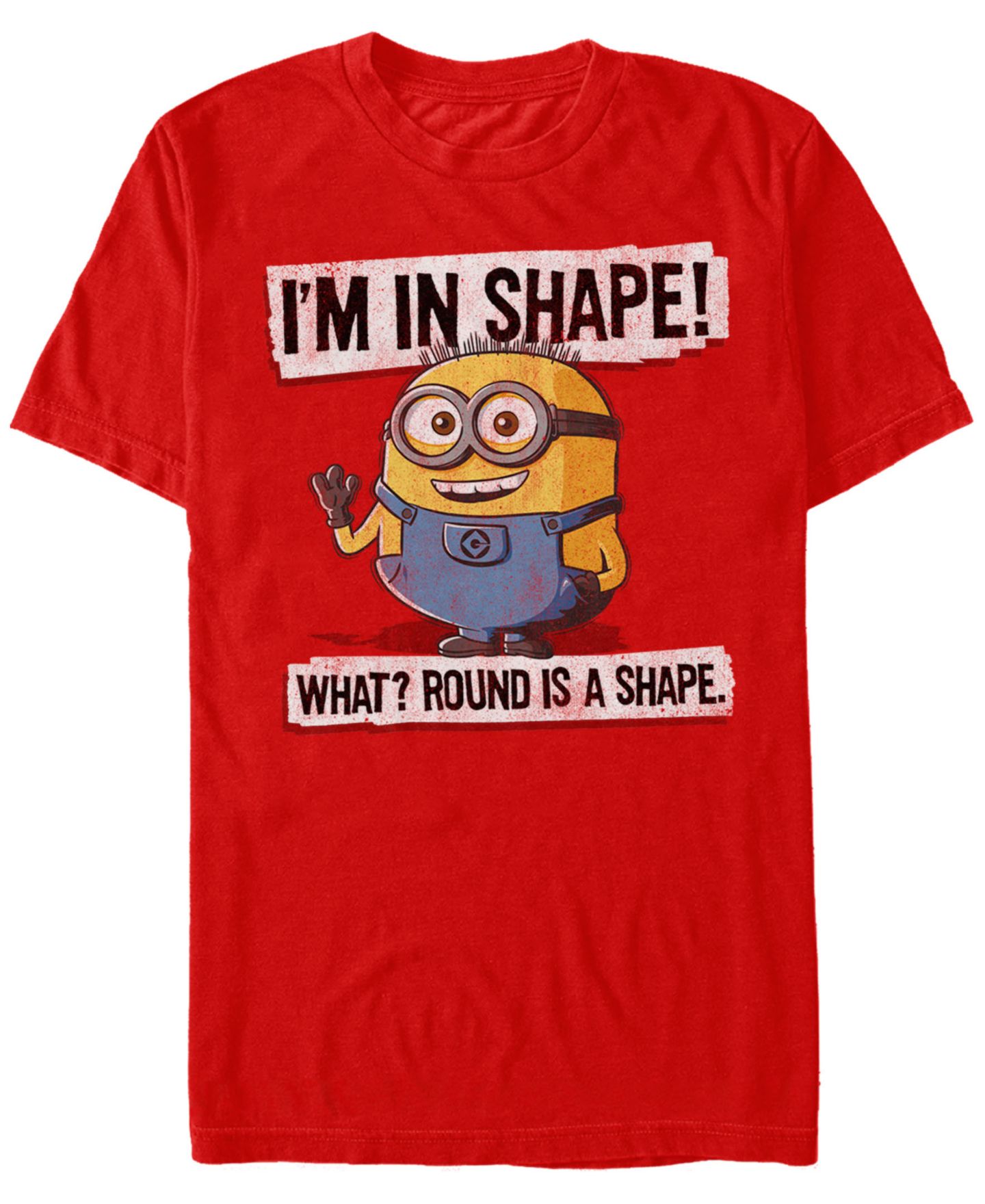 Мужская футболка Fifth Sun Minions Illumination Despicable Me I'M In Shape Short Sleeve, цвет: Красный — фото 1