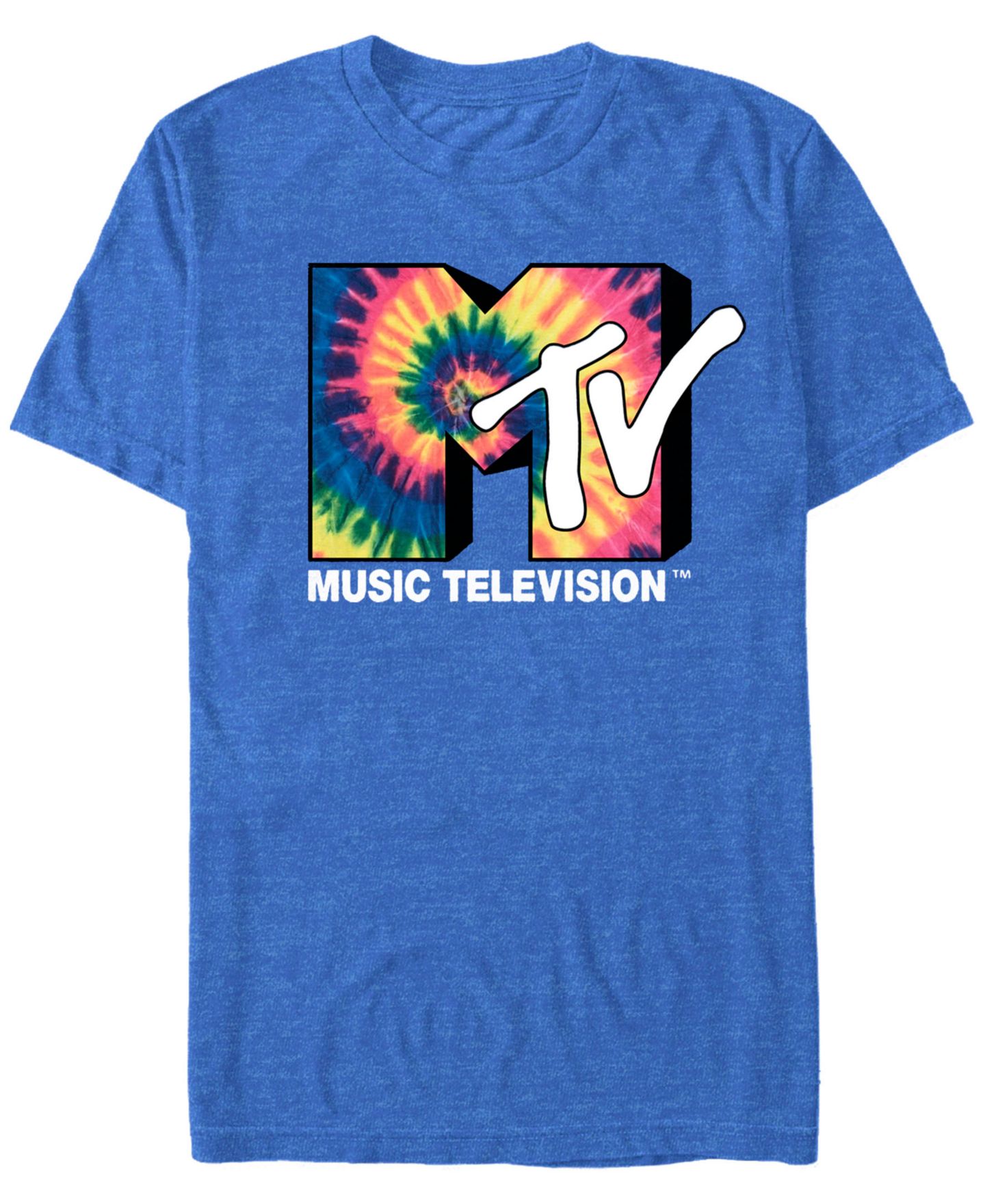 Мужская футболка Fifth Sun MTV Vintage-Like Tie-Dye Logo Short Sleeve, цвет: Королевский синий — фото 1