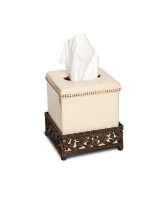 cream tissue box cover