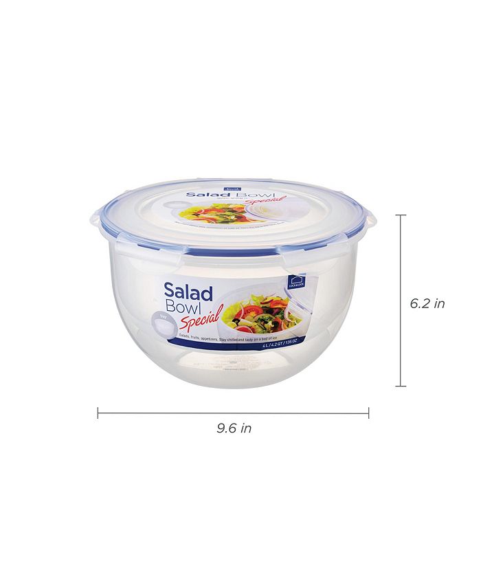 Lock n Lock Easy Essentials Specialty 16.9Cup Salad Bowl with Colander