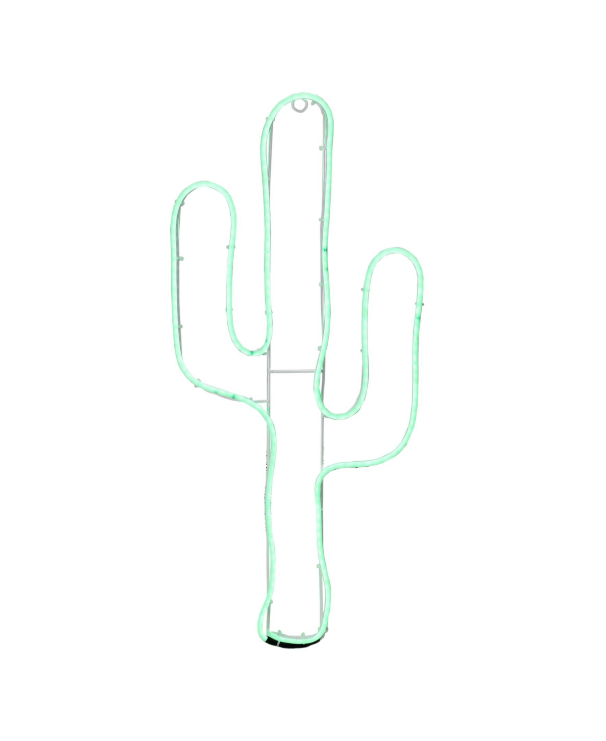 Northlight Neon Style Led Lighted Cactus Window Silhouette Decoration In Green