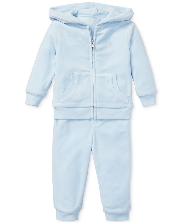 Polo Ralph Lauren Baby Boys Velour Hoodie & Pants & Reviews - Sets &  Outfits - Kids - Macy's