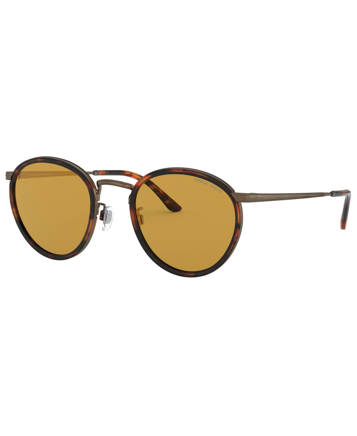 Giorgio Armani Men's Sunglasses In Yellow Havana,light Brown
