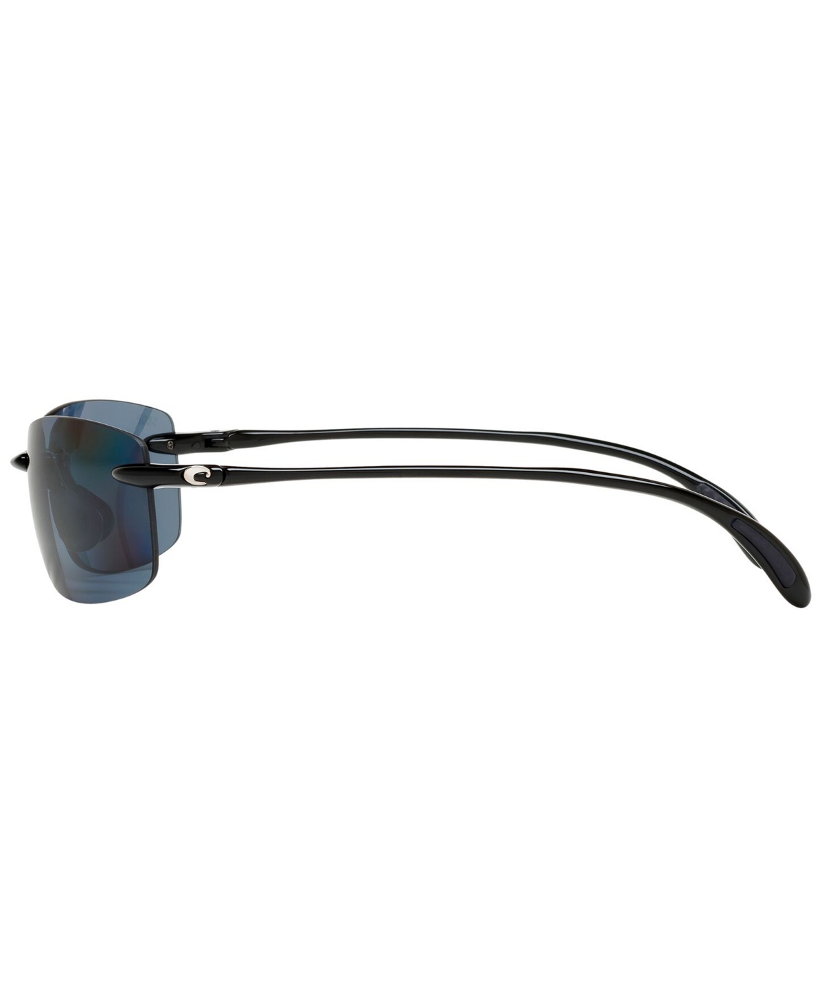 Shop Costa Del Mar Unisex Polarized Sunglasses, 6s000121 In Black Shiny,grey
