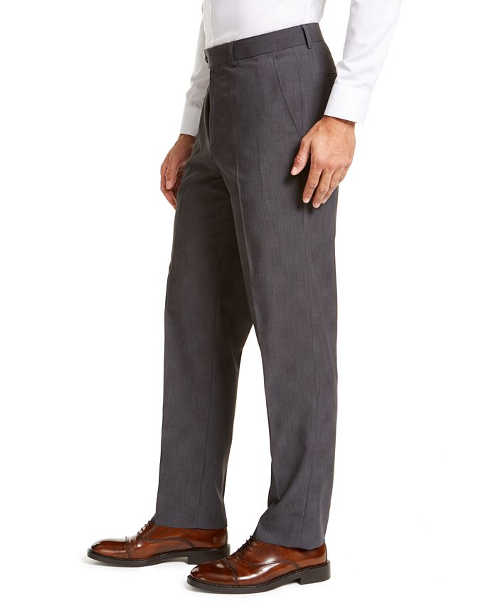 Nautica Men's ModernFit BiStretch Dark Gray Plaid Suit Macy's