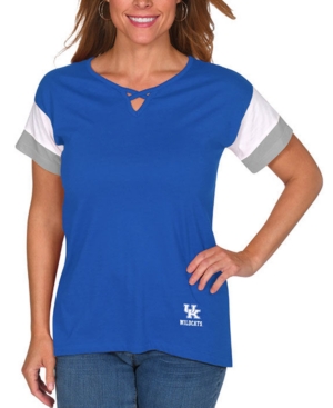 Ug Apparel Women's Kentucky Wildcats Crisscross Colorblocked T-Shirt