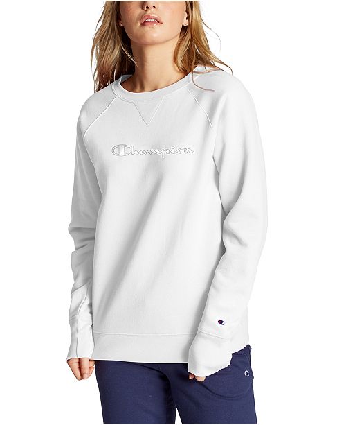 Champion Women S Powerblend Boyfriend Sweatshirt Reviews Women Macy S