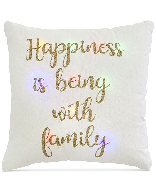 Lush Decor Happiness With Family 20 X 20 Light Up Decorative