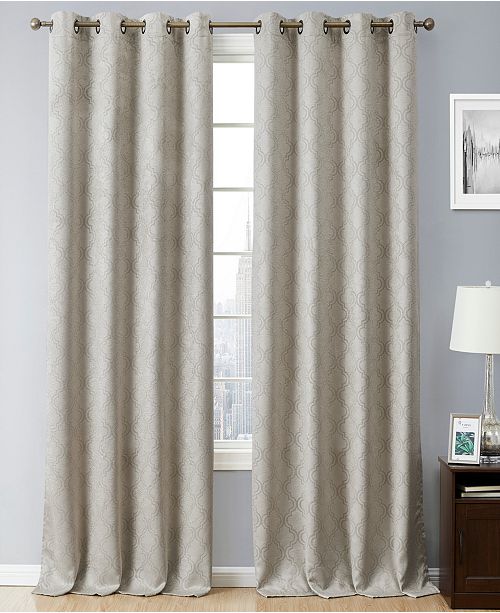 Hlc Me Obscura By Busselton Lattice Blackout Grommet Curtain
