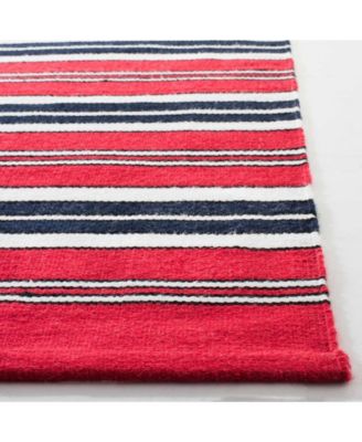 Leopold Stripe LRL2462E Red Outdoor Area Rug Collection