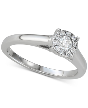 image of Diamond Halo Engagement Ring (1/3 ct. t.w.) in 14k White Gold