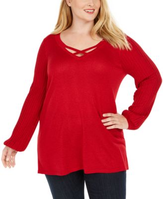 macys plus sweaters