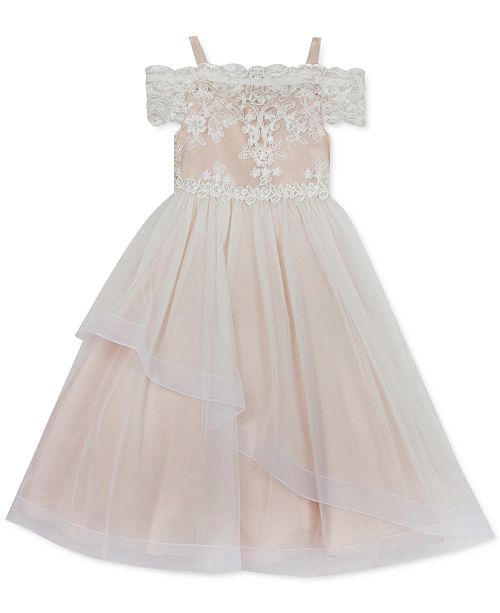 Rare Editions Toddler Girls Off The Shoulder Lace Dress Reviews