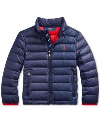 polo bear quilted down jacket