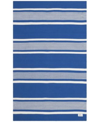 Hanover Stripe LRL2461C Blue Outdoor Area Rug Collection