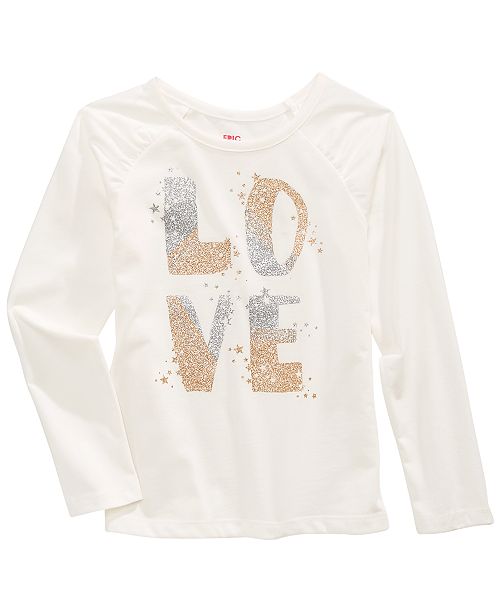 Epic Threads Little Girls Glitter Love Letter T Shirt Created For