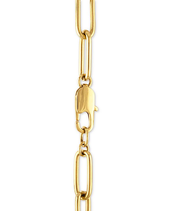 Esquire Men's Jewelry Cable Link 22" Chain Necklace in Gold-Tone Ion ...