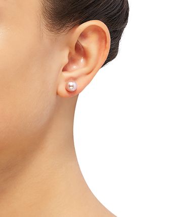 Macy's pearl stud earrings clearance