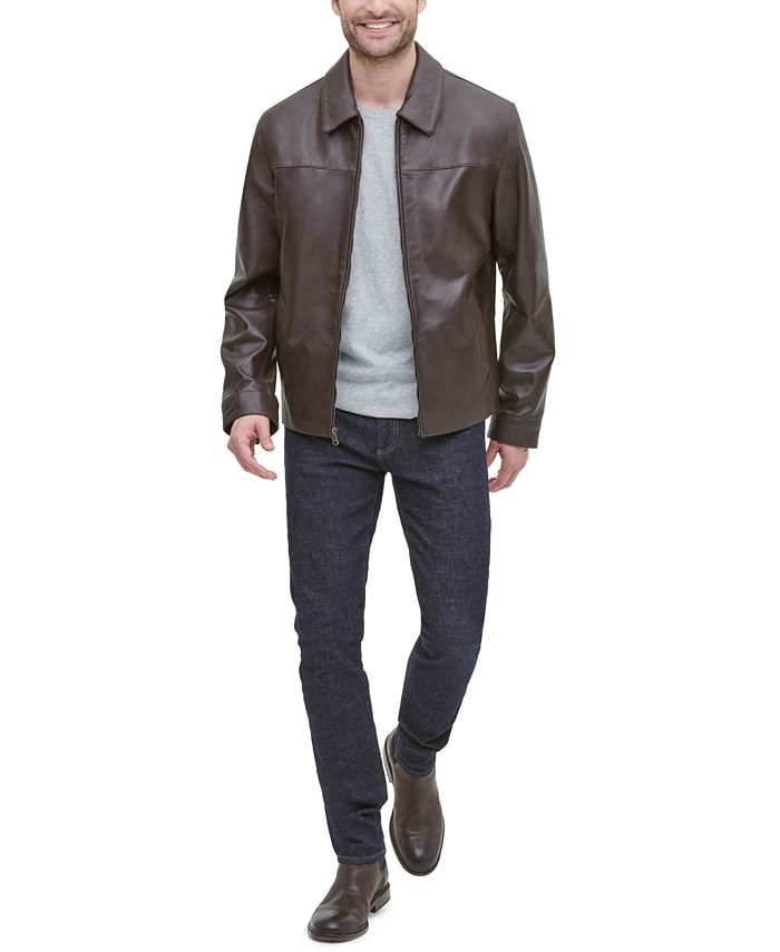Cole Haan Men's Leather Jacket, Created for Macy's - Macy's