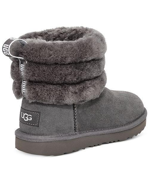 fluff mini quilted uggs blue