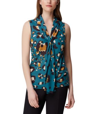 Tahari ASL - Printed Double-Sash Top