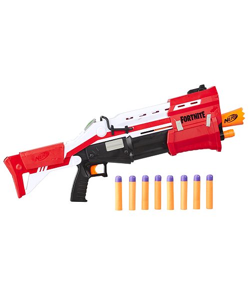 Nerf Fortnite Ts Blaster Pump Action Dart Blaster 8 Official Nerf Mega Fortnite Darts Dart Storage Stock For Youth Teens Adults Reviews Home Macy S